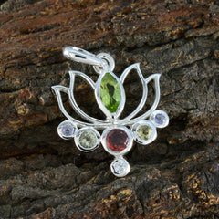 Renata Multicolor Pendant Jewelry with Gemstone Design