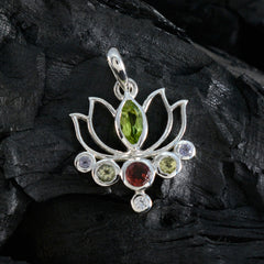 Renata Multicolor Pendant Jewelry with Gemstone Design