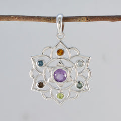 Riley Multicolor Pendant Necklace - Gemstone Charm