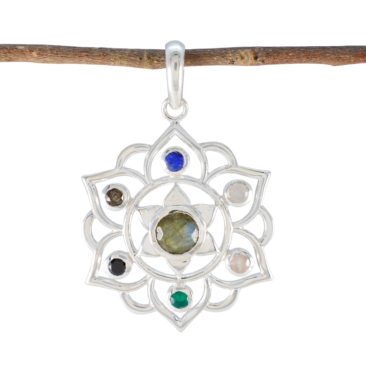 Mia Multicolor Pendant Necklace for Stylish Looks Multi Stone multicolor Multicolor