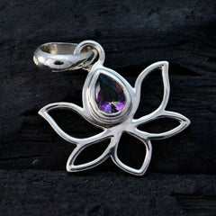 Ling Multicolor Pendant Necklace with Lotus Design