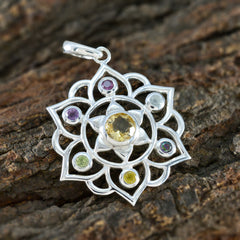 Teresa Multicolor Rope Wire Pendant with Gemstones