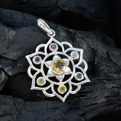 Teresa Multicolor Rope Wire Pendant with Gemstones