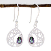 Elena Multicolor Slim Solitaire Earrings for Stylish Looks Mystic Quartz multicolor Dangle