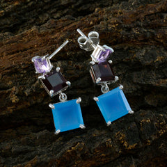 Ling Multicolor Slim Trilogy Stud Earrings