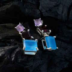 Ling Multicolor Slim Trilogy Stud Earrings