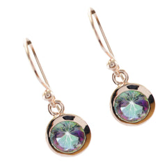 Nora Multicolor Solitaire Dangle Earrings - Chic & Sparkling