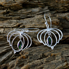 Carolina Multicolor Solitaire Dangle Earrings