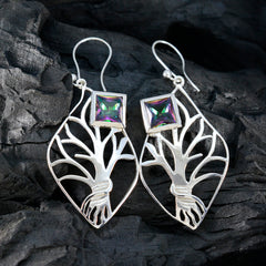Isadora Multicolor Solitaire Dangle Earrings