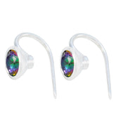 Lorena Multicolor Solitaire Dangle Earrings Mystic Quartz multicolor Dangle
