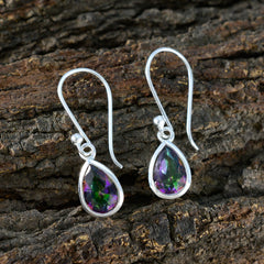 Ha-eun Multicolor Solitaire Dangle Earrings