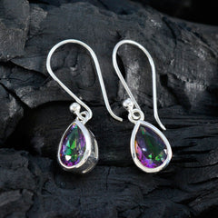 Ha-eun Multicolor Solitaire Dangle Earrings