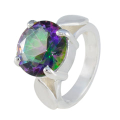 Daniela Multicolor Solitaire Ring with Sterling Silver