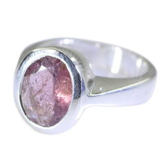 Lili Multicolor Solitaire Ring with Pink Gemstone