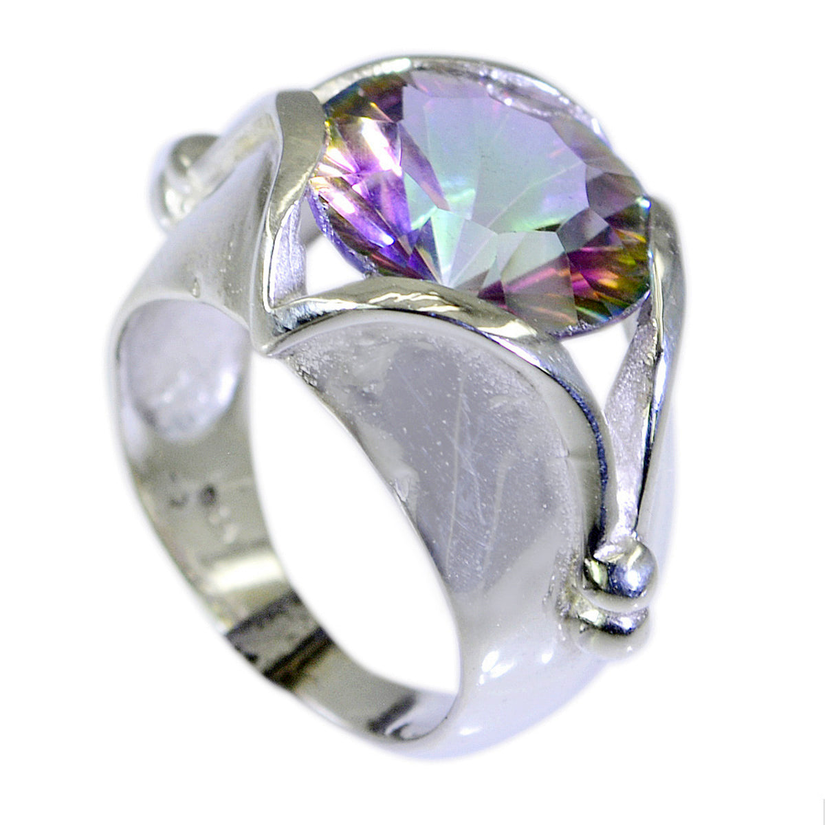 Eleanor Multicolor Solitaire Ring India for Everyday Glam Mystic Quartz Multicolor