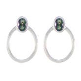 Savannah Multicolor Solitaire Stud Earrings for Chic Style Mystic Quartz multicolor Stud