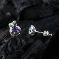 Yasmine Multicolor Solitaire Stud Earrings for Glam