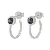 Luisa Multicolor Solitaire Stud Earrings for Every Occasion Mystic Quartz multicolor Stud