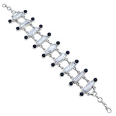 Stella Multicolor Statement Links Bracelet for Every Occasion Multi Gemstone multicolor