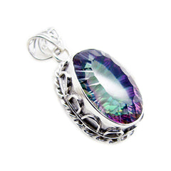Eleanor Multicolor Statement Pendant in Silver Setting