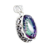 Eleanor Multicolor Statement Pendant in Silver Setting Mystic Quartz multicolor Multicolor