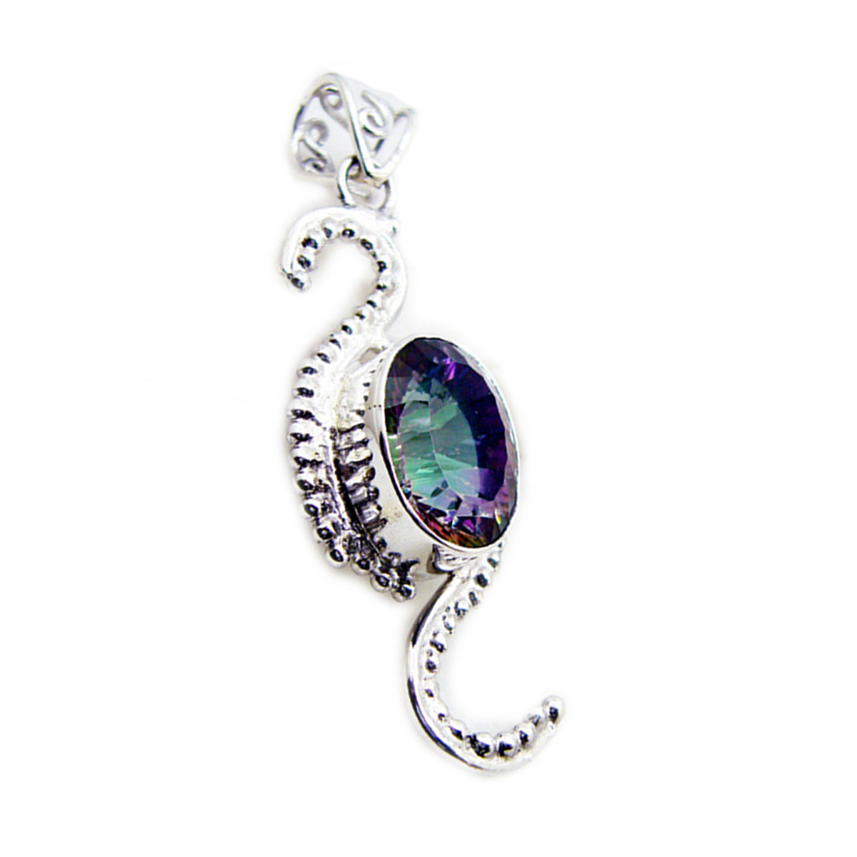 Victoria Multicolor Statement Pendant for Any Occasion Mystic Quartz multicolor Multicolor