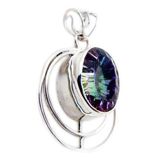 Aria Multicolor Statement Pendant - Vibrant Gemstone Design