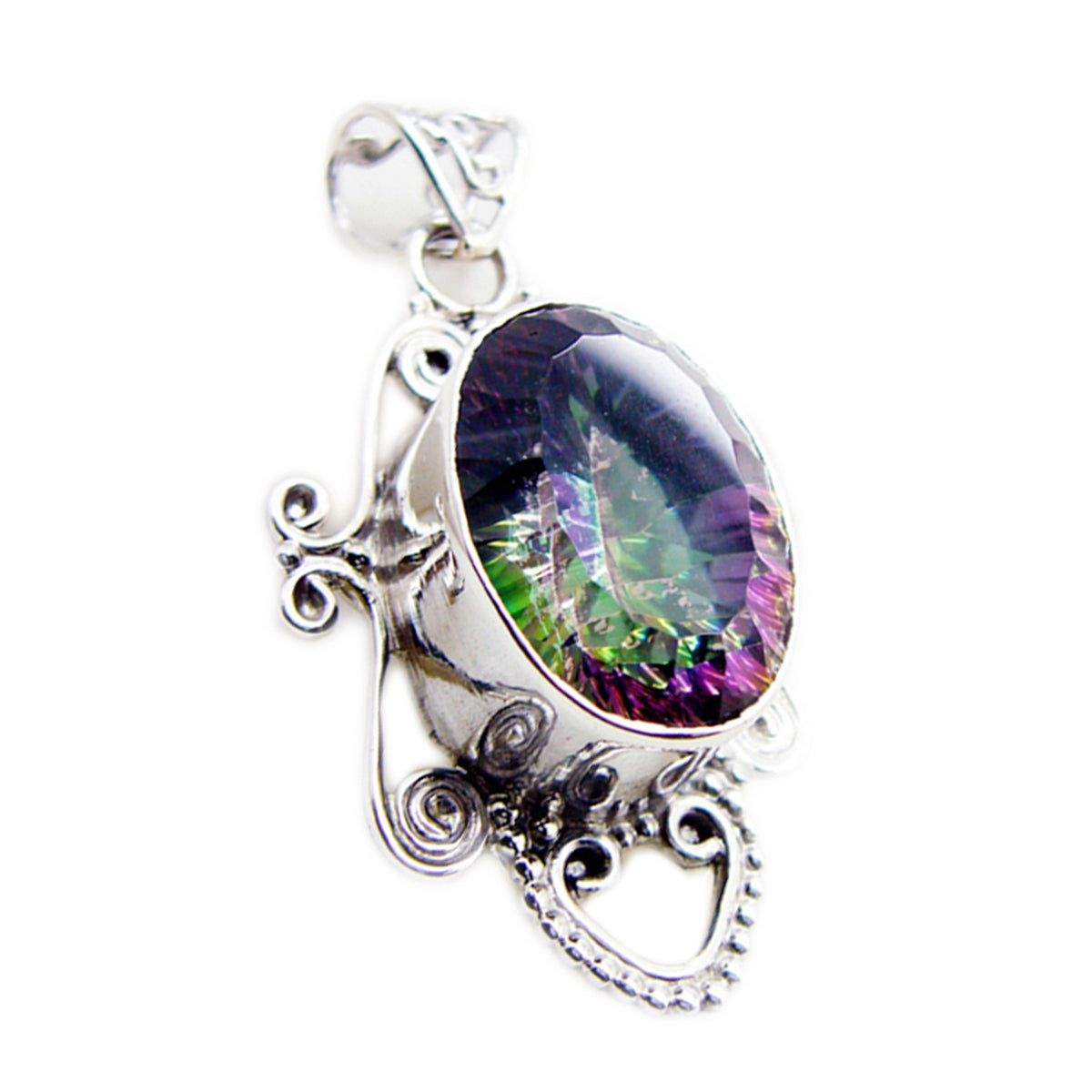 Renata Multicolor Statement Pendant in Elegant Design Mystic Quartz multicolor Multicolor
