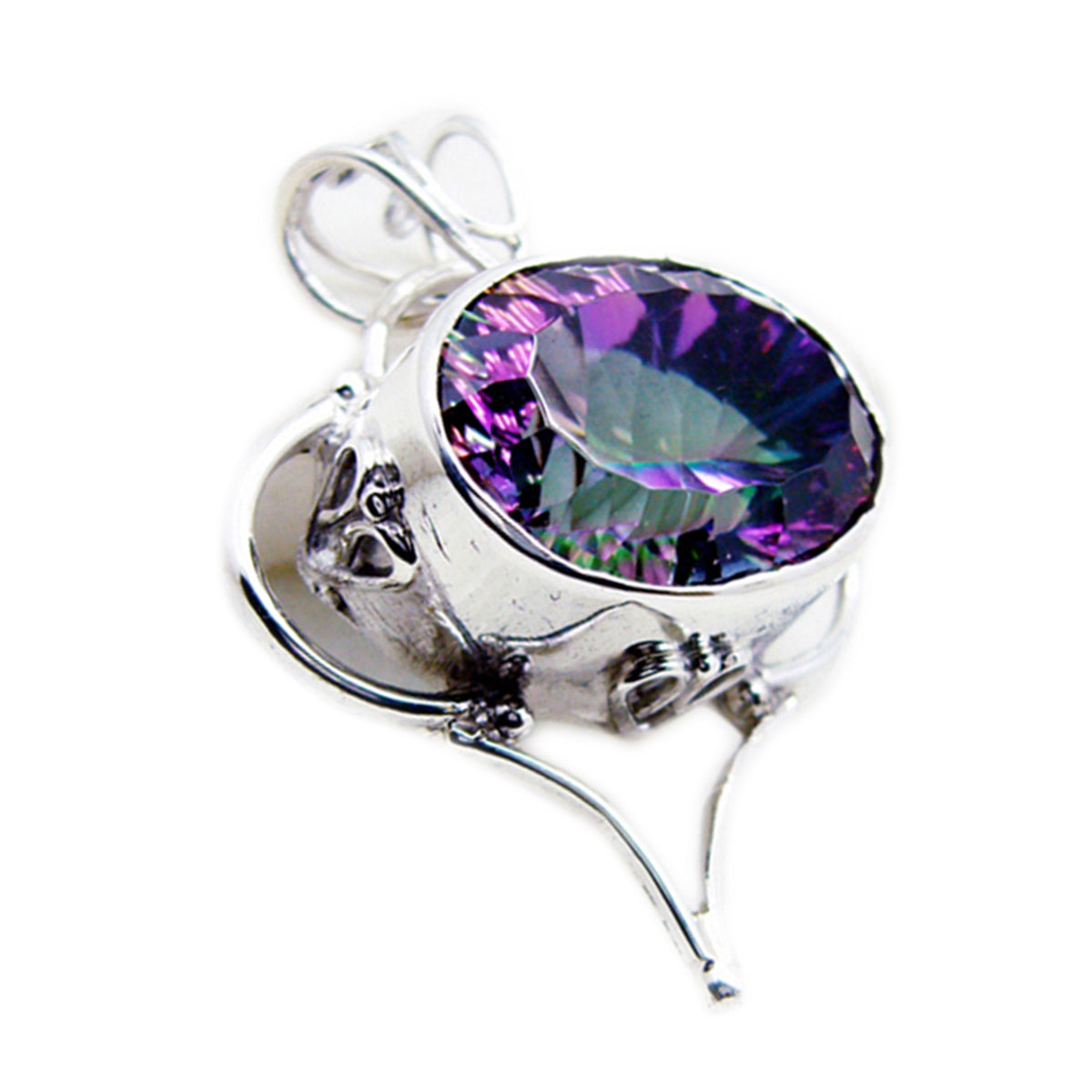 Nayara Multicolor Statement Pendant for Glamorous Looks Mystic Quartz multicolor Multicolor