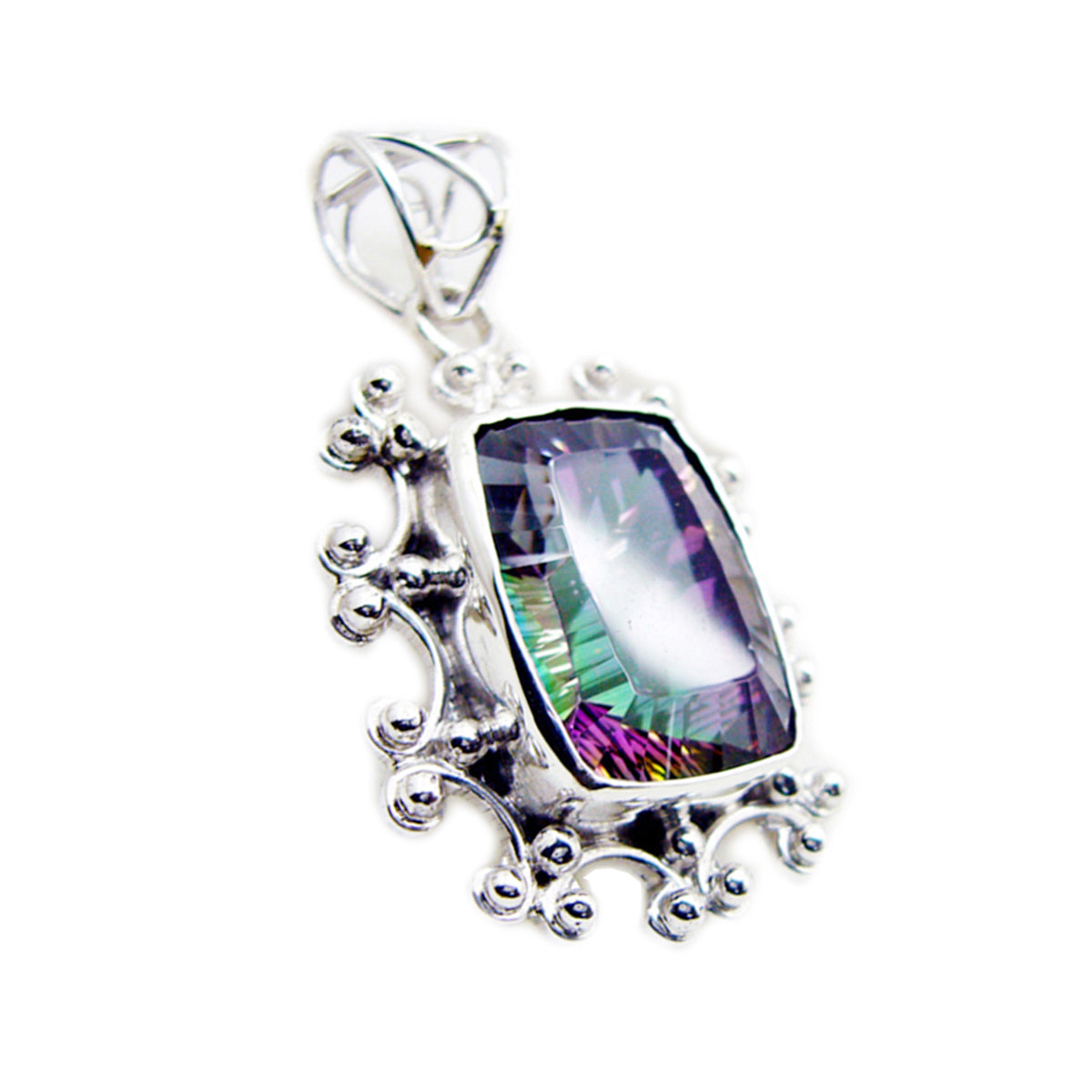 Katarina Multicolor Statement Pendant for Any Occasion Mystic Quartz multicolor Multicolor