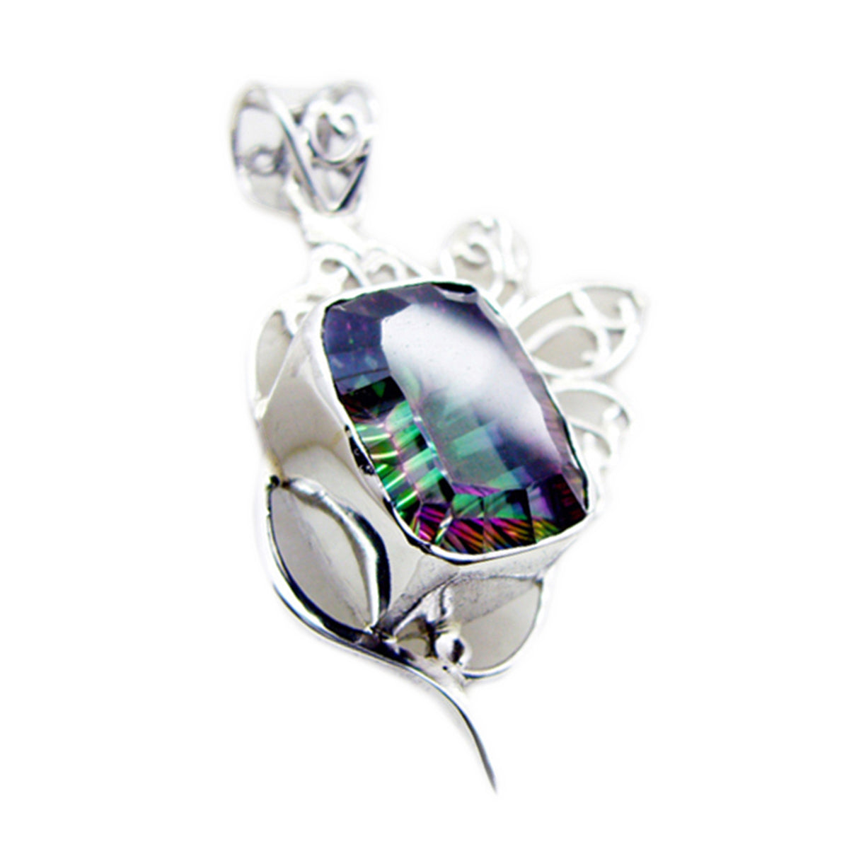 Isla Multicolor Statement Pendant for Elegant Style Mystic Quartz multicolor Multicolor
