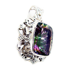 Layla Multicolor Statement Pendant in Silver Design