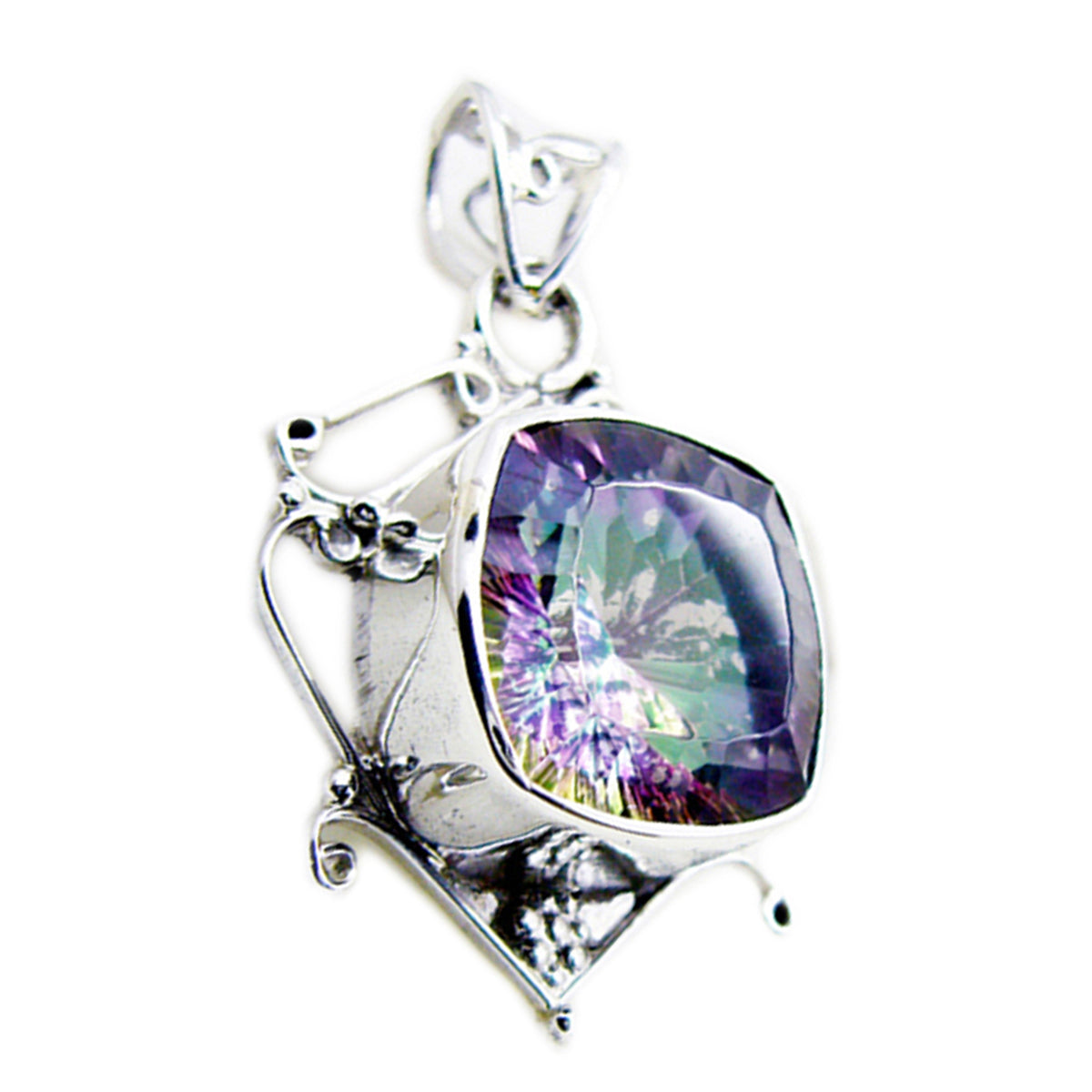 Bruna Multicolor Statement Pendant for Every Occasion Mystic Quartz multicolor Multicolor