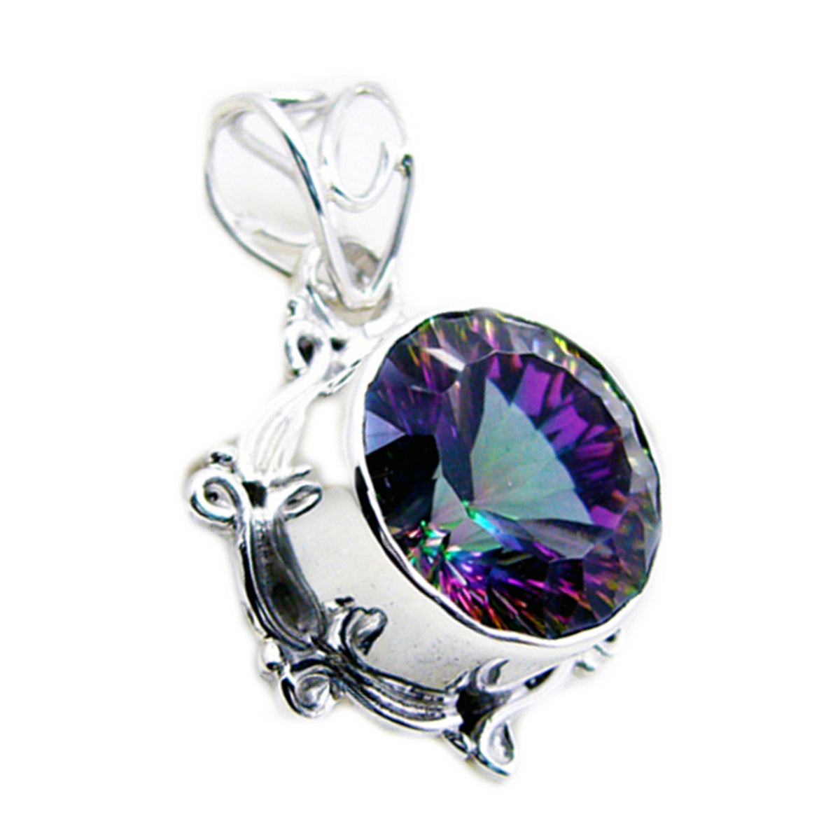 Emilia Multicolor Statement Pendant for Every Occasion Mystic Quartz multicolor Multicolor