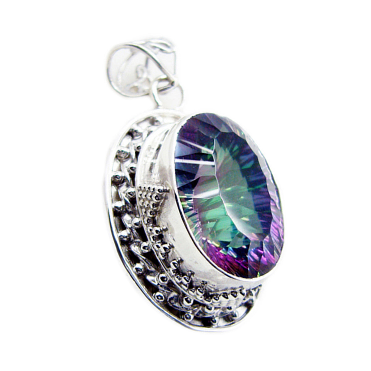 Sofía Multicolor Statement Pendant for Dazzling Style Mystic Quartz multicolor Multicolor