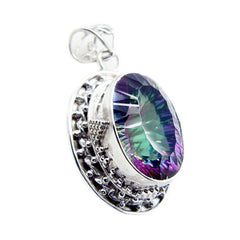 Sofía Multicolor Statement Pendant for Dazzling Style Mystic Quartz multicolor Multicolor