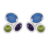 Penelope Multicolor Stud Earrings for Everyday Glam Multi multicolor Stud