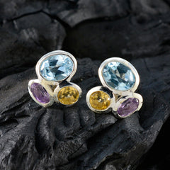 Ines Multicolor Stud Earrings for Everyday Glam