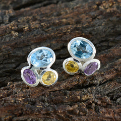 Ines Multicolor Stud Earrings for Everyday Glam