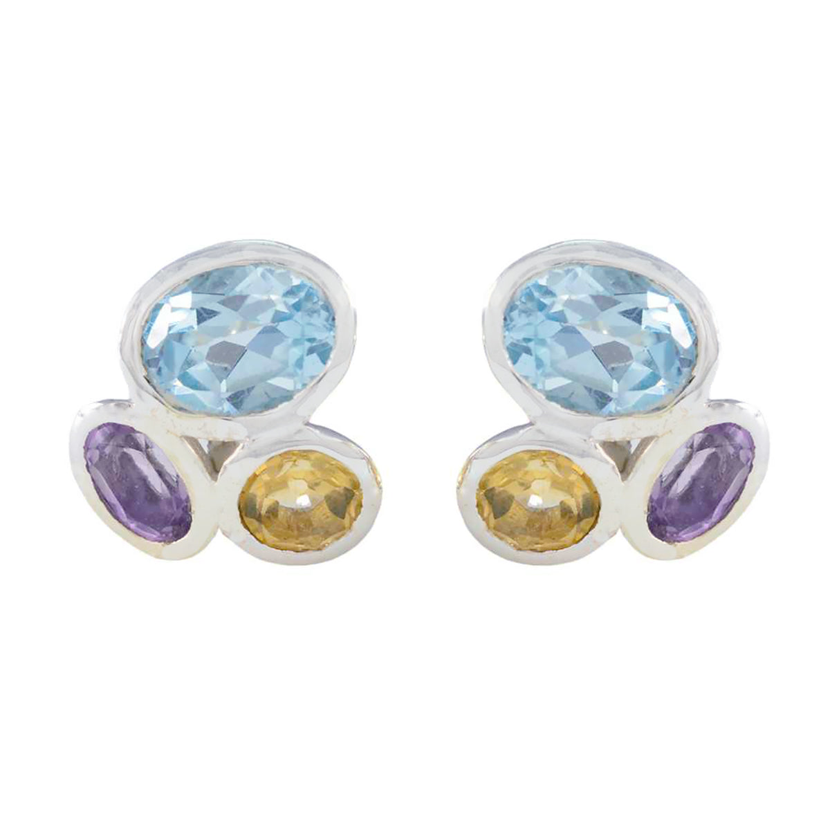 Ines Multicolor Stud Earrings for Everyday Glam Multi multicolor Stud