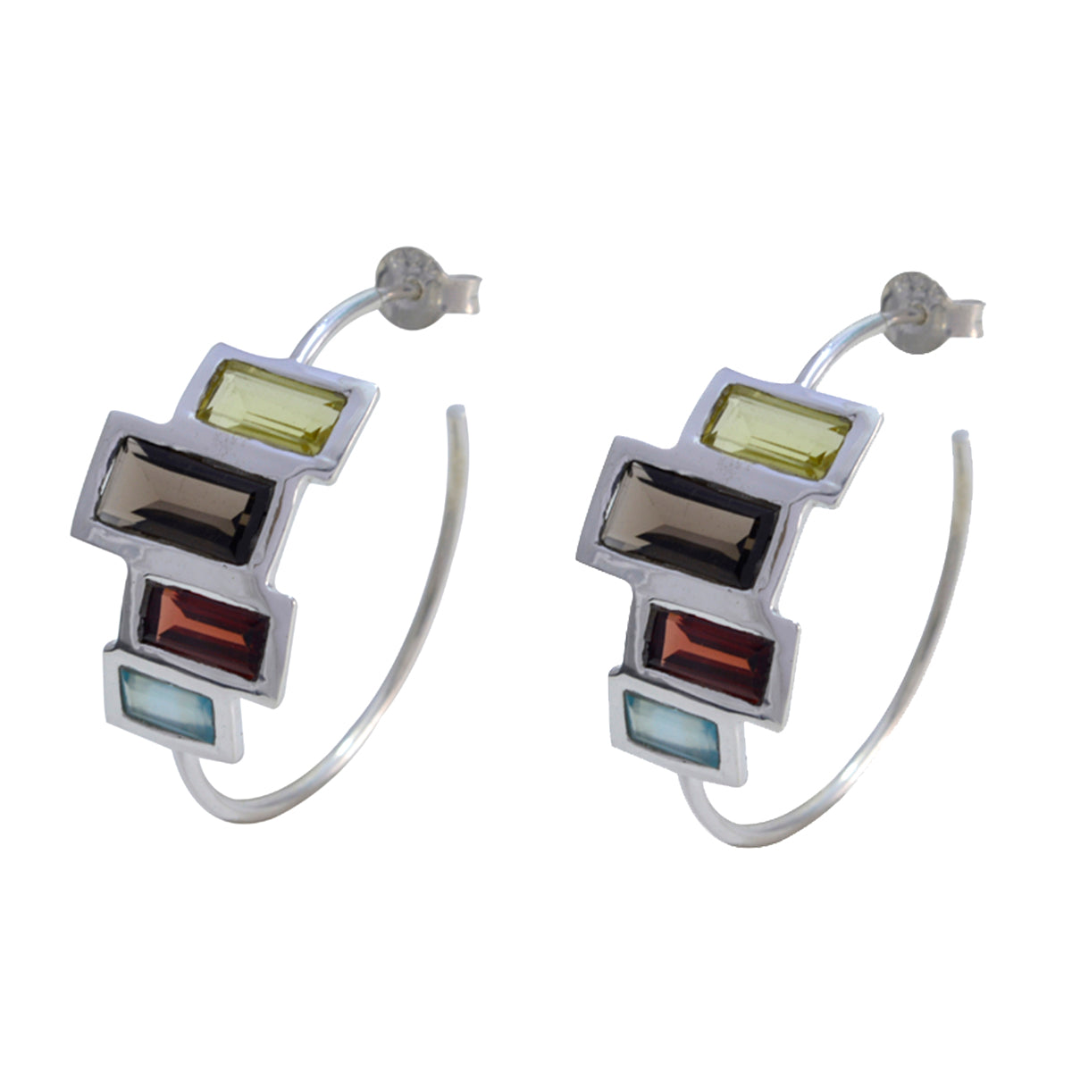 Daniela Multicolor Stud Earrings for Everyday Glam Multi multicolor Stud
