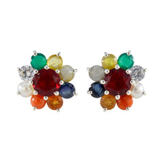 Maria Multicolor Stud Earrings for Everyday Glam Multi multicolor Stud
