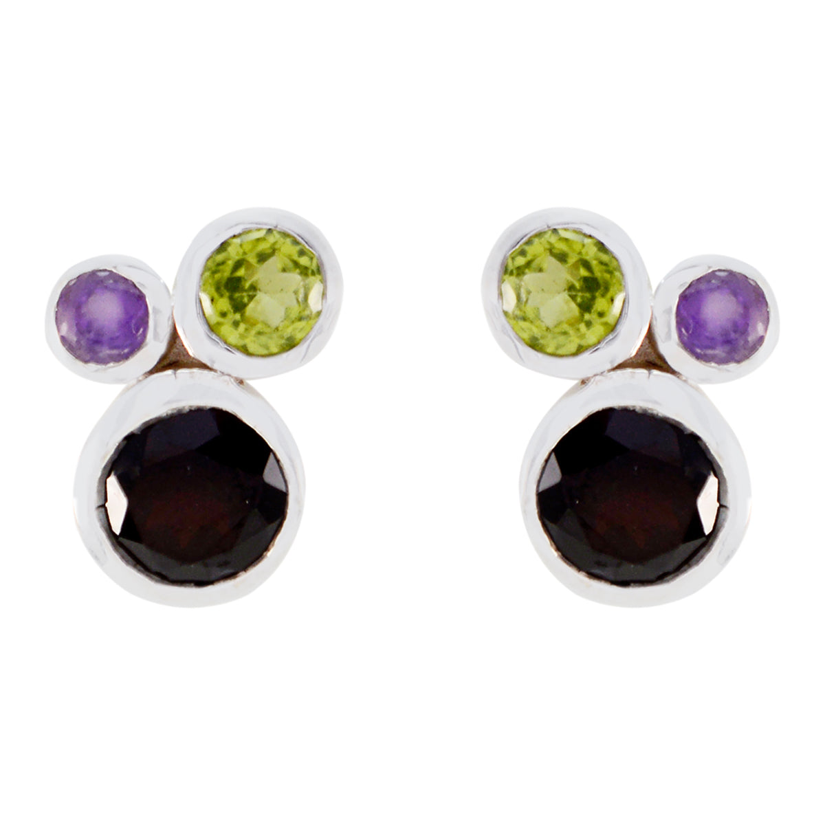 Haruka Multicolor Stud Earrings for Everyday Glam Multi multicolor Stud
