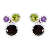 Haruka Multicolor Stud Earrings for Everyday Glam Multi multicolor Stud