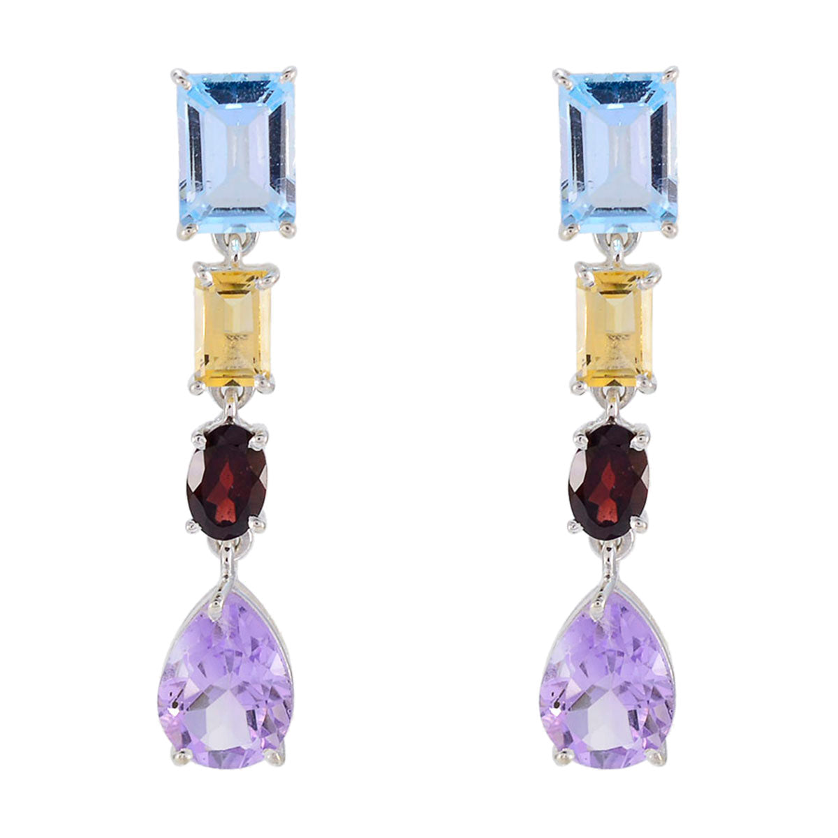 Luisa Multicolor Stud Earrings for Everyday Glam Multi multicolor Stud