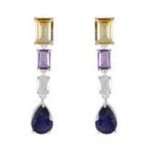 Paula Multicolor Stud Earrings for Everyday Glam Multi multicolor Stud