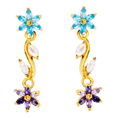 Ella Multicolor Stud Earrings for Glam and Everyday Wear Multi multicolor Stud