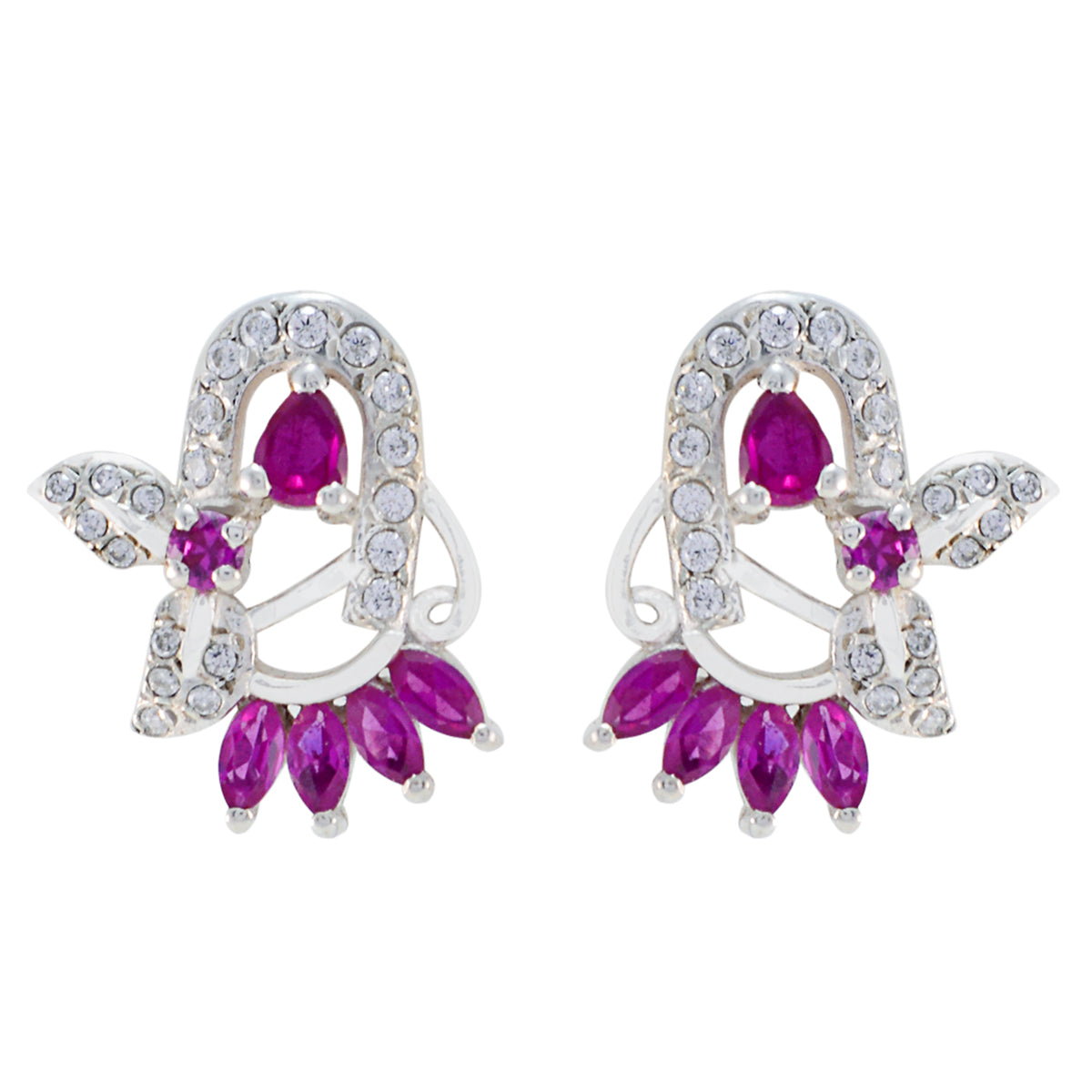 Camilla Multicolor Stud Earrings India for Glam Looks Multi CZ multicolor Stud