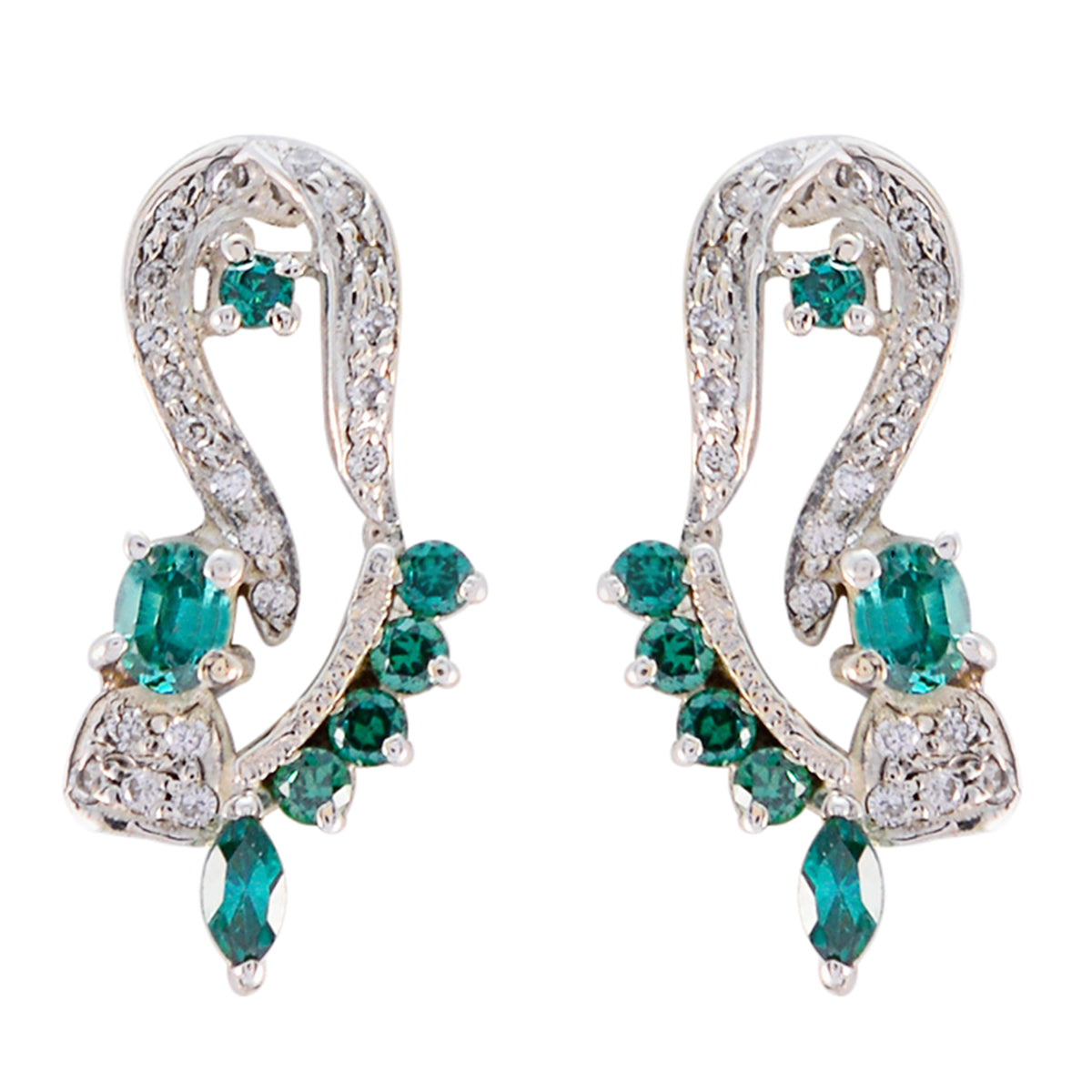 Sara Multicolor Stud Earrings India for Everyday Glam Multi CZ multicolor Stud