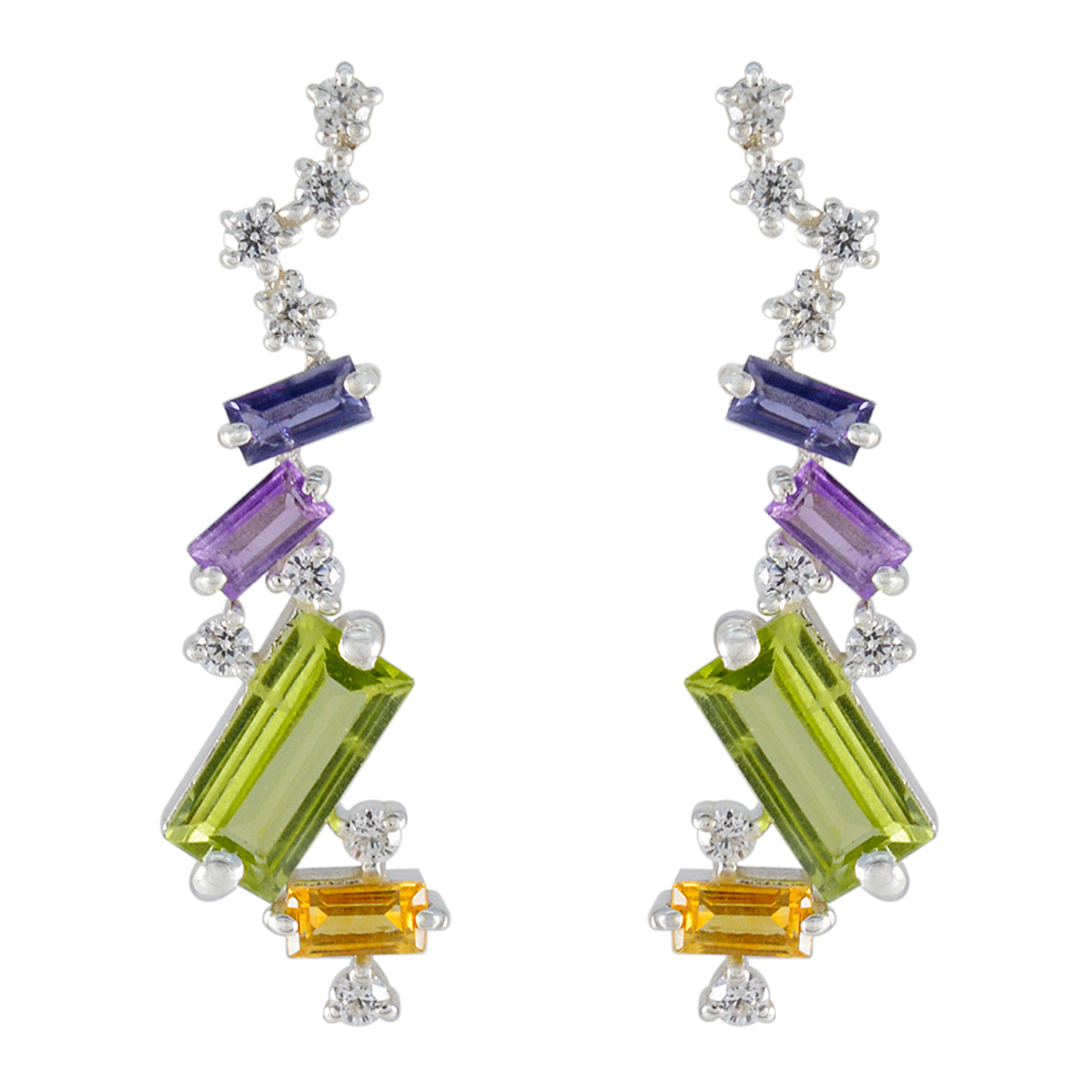 Angeles Multicolor Stud Earrings for Everyday Glam Multi multicolor Stud